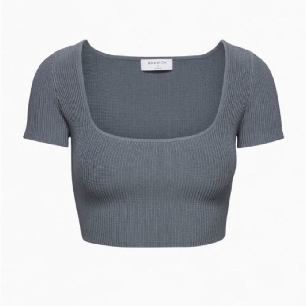 babaton sculpt knit squareneck top